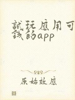 试玩应用可以赚钱的app