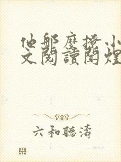 他那么撩小说全文阅读闻煜风
