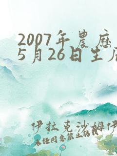 2007年农历5月26日生辰八字