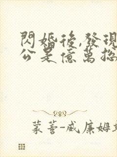闪婚后,发现老公是亿万总裁 苏糖