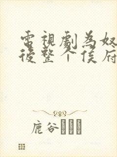 电视剧为奴三年后整个侯府跪着求我原谅全集