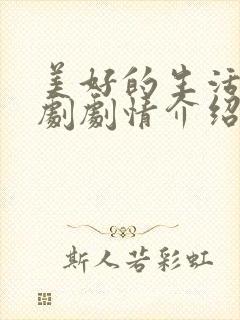 美好的生活电视剧剧情介绍