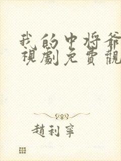 我的中将爷爷电视剧免费观看
