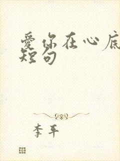爱你在心底文案短句