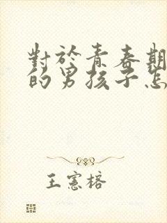 对于青春期叛逆的男孩子怎么办