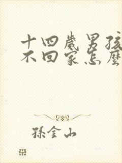 十四岁男孩叛逆不回家怎么办