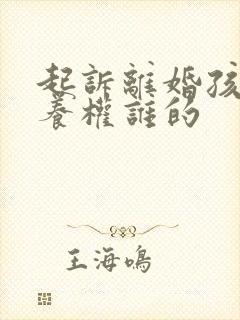 起诉离婚孩子抚养权谁的