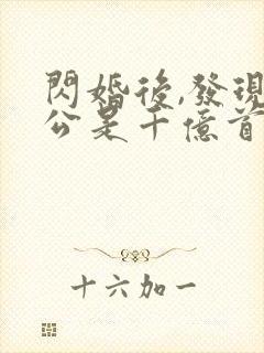 闪婚后,发现老公是千亿首富