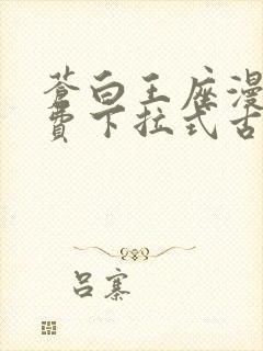苍白王座漫画免费下拉式古风漫画