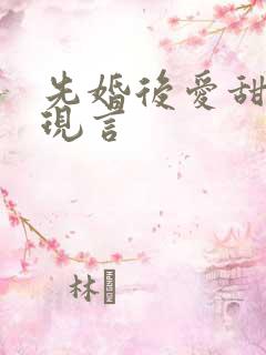 先婚后爱甜宠文现言