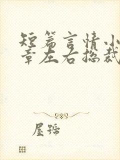 短篇言情小说十章左右总裁