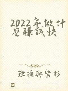 2022年做什么赚钱快