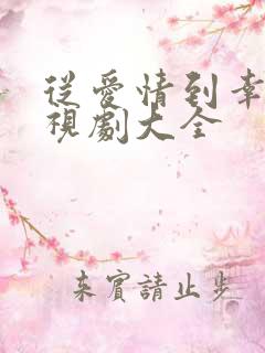 从爱情到幸福电视剧大全