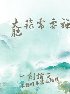 大蒜需要施什么肥