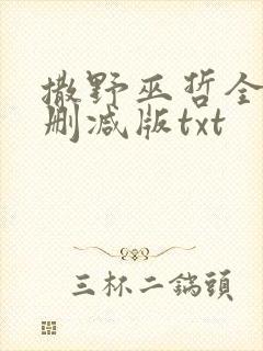 撒野巫哲全文无删减版txt