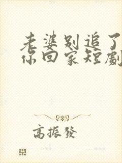 老婆别追了我跟你回家短剧演员介绍