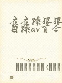 夜夜躁狠狠躁日日躁av百合