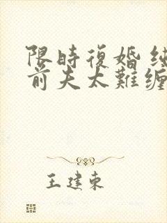 限时复婚 纯禽前夫太难缠