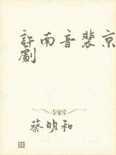 许南音裴京墨短剧