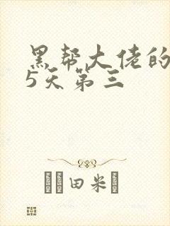 黑帮大佬的365天第三