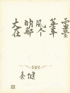 大明风华电视剧在哪个平台播放