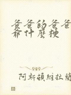 爸爸的爸爸叫爷爷什么梗