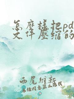 怎么样把pdf文件压缩的5m以内