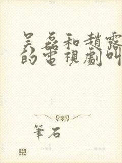 吴磊和赵露思演的电视剧叫什么名字