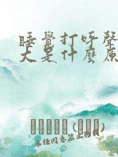 睡觉打呼声音很大是什么原因