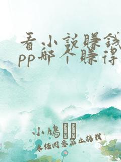 看小说赚钱的app哪个赚得多