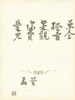 爱你是孤单心事免费观看全集高清