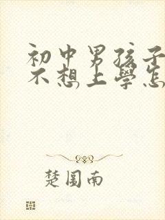 初中男孩子叛逆不想上学怎么办
