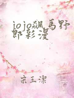 jojo飙马野郎彩漫