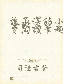 魏承泽的小说免费阅读笔趣阁