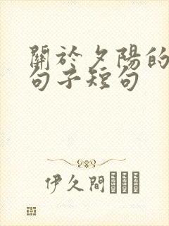 关于夕阳的唯美句子短句