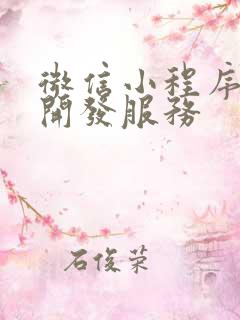 微信小程序定制开发服务