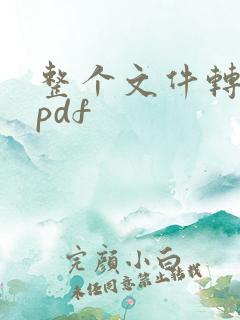 整个文件转换成pdf