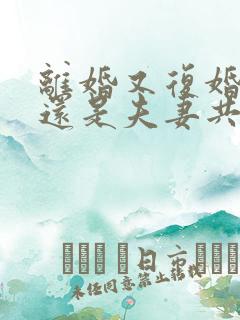 离婚又复婚房子还是夫妻共同财产吗