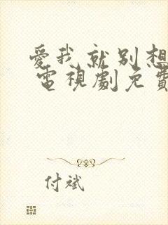 爱我就别想太多 电视剧免费