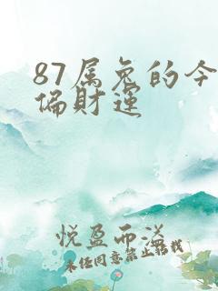87属兔的今日偏财运