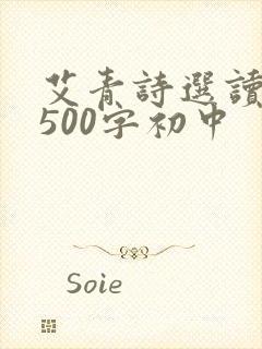 艾青诗选读后感500字初中