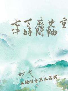 七下历史重大事件时间轴
