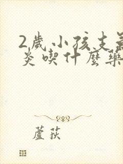 2岁小孩支气管炎吃什么药