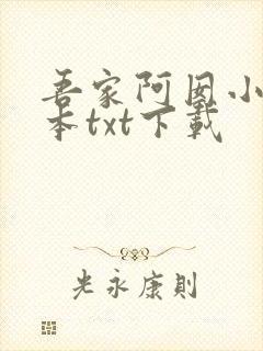 吾家阿囡小说全本txt下载