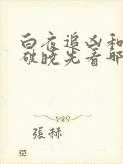白夜追凶和白夜破晓先看哪个