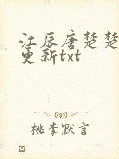 江辰唐楚楚最新更新txt