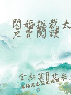 闪婚总裁太霸道免费阅读