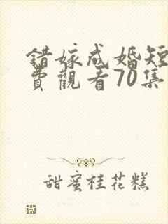 错嫁成婚短剧免费观看70集