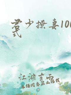君少撩妻100式