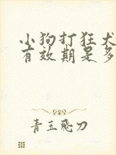 小狗打狂犬疫苗有效期是多久